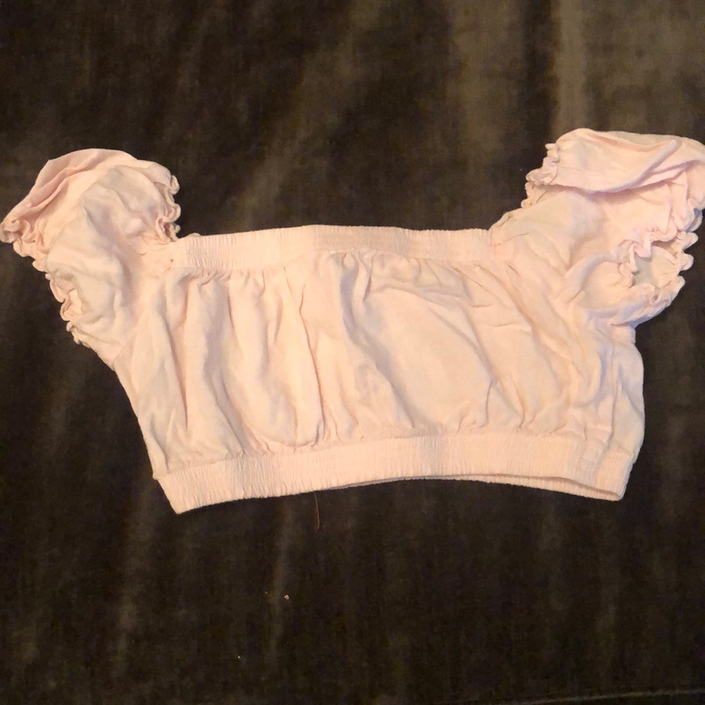 Pink cropped brandy Melville top